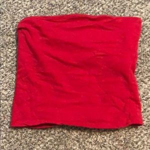 Red tube top